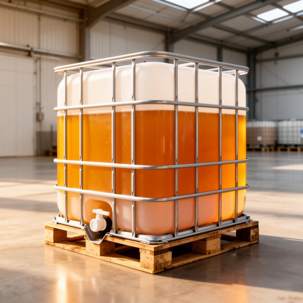 25kg honey pail and 280kg lined steel drum on a pallet in our warehouse